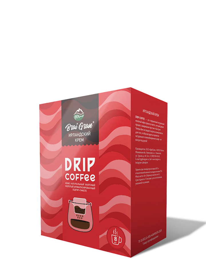 Ground Coffee Brai Gran in Drip Bags Irish cream 64g (8g × 8 pcs.)