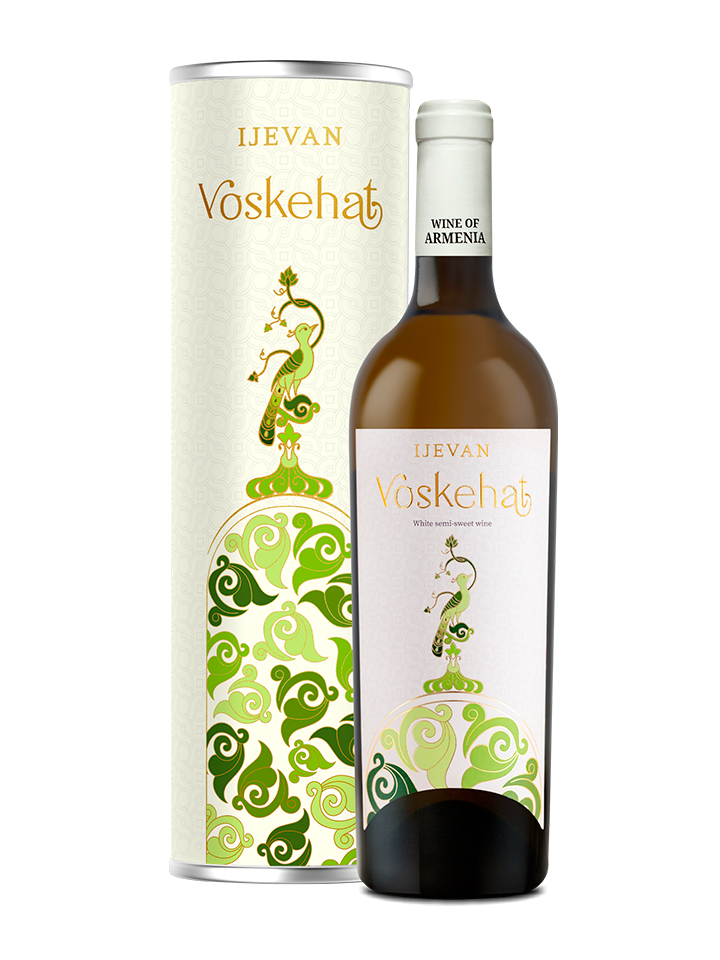 Ijevan Voskehat White Semi-Sweet Wine With Tube 750ml